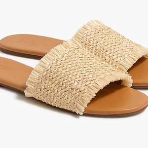 Jcrew Factory Raffia Slide Sandals, size 9
